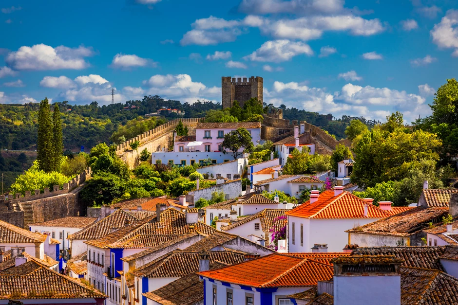 cityscape of Obidos, one of the best day trips from Porto