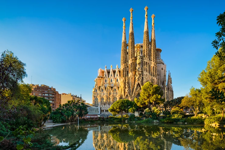 the towers of Sagrada Família