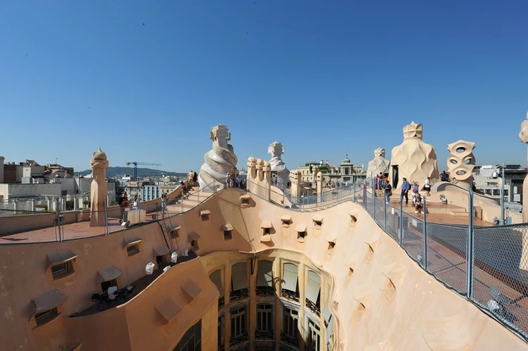 the rooftop of Gaudí's La Pedrera