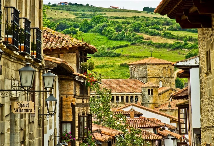 the medieval village of Santillana del Mar in Cantabria Spain