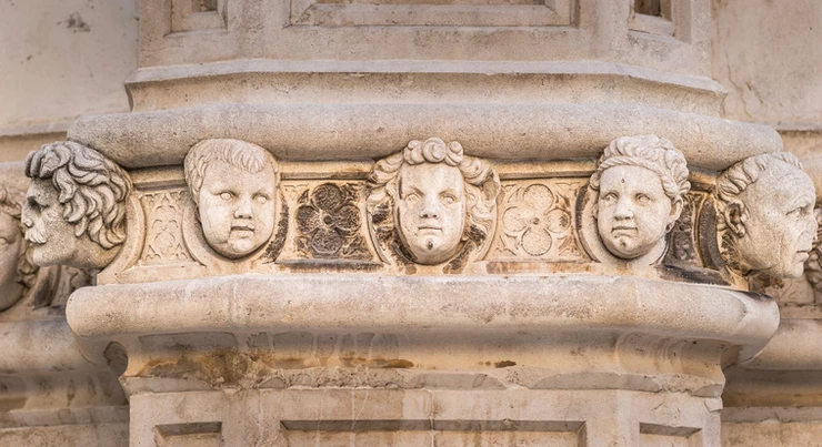 another detail from the frieze of 71 heads 