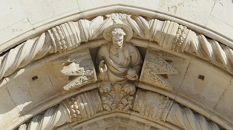 detail of St. James Cathedral in Sibenik