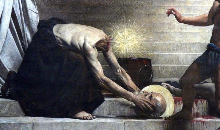 painting of Saint Denis' martyrdom in Paris' Pantheon