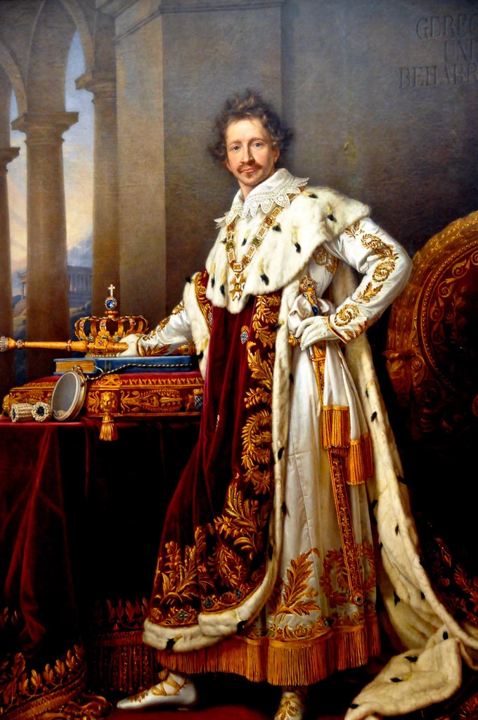  Joseph Stieler, King Ludwig I, 1825 -- Ludwig didn't have a portrait of his wife painted, but he didn't neglect himself.
