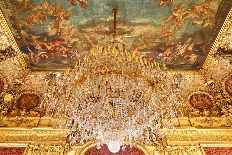 another gorgeous ceiling in the Louve in the Great Hall of Napoleon's Apartment sin the Richelieu Wing