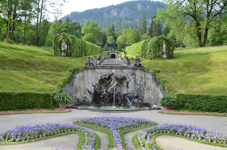 the Neptune Fountain in the Linderhof Palace Park