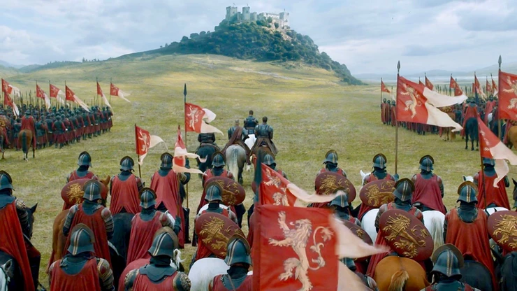 Jaime Lannister and the Tarlys march on Highgarden 