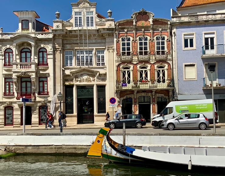 Art Nouveau buildings in Aveiro Portugal