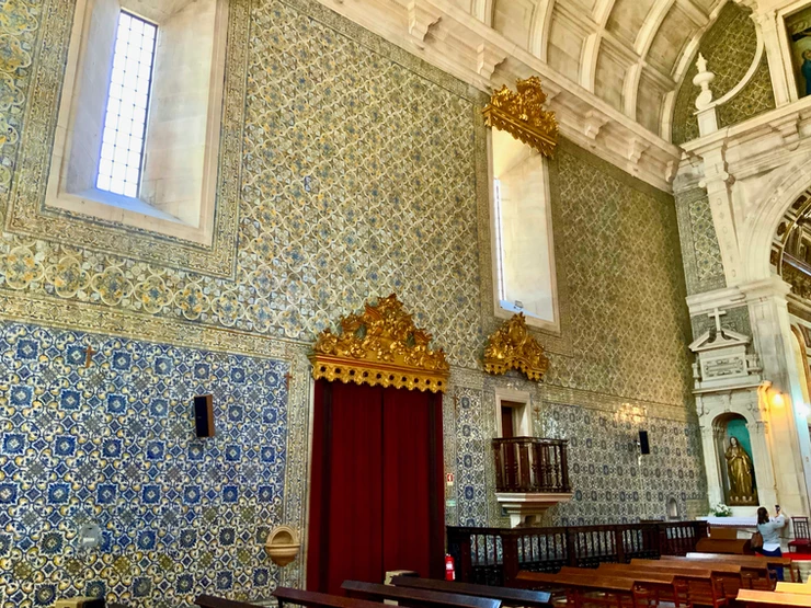 azulejo tile panel in the Misericordia church in Aveiro
