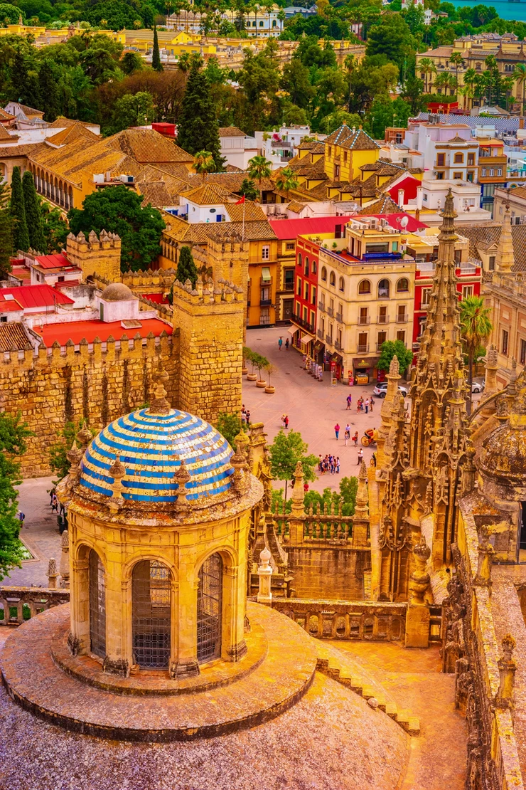 view of Seville from the Giralda bell tower