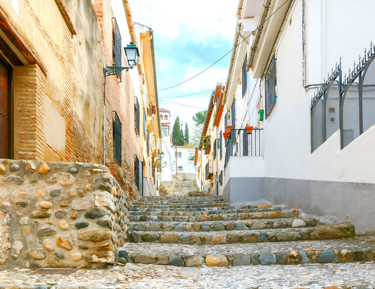 street in the Albaicín neighborhood of Granada