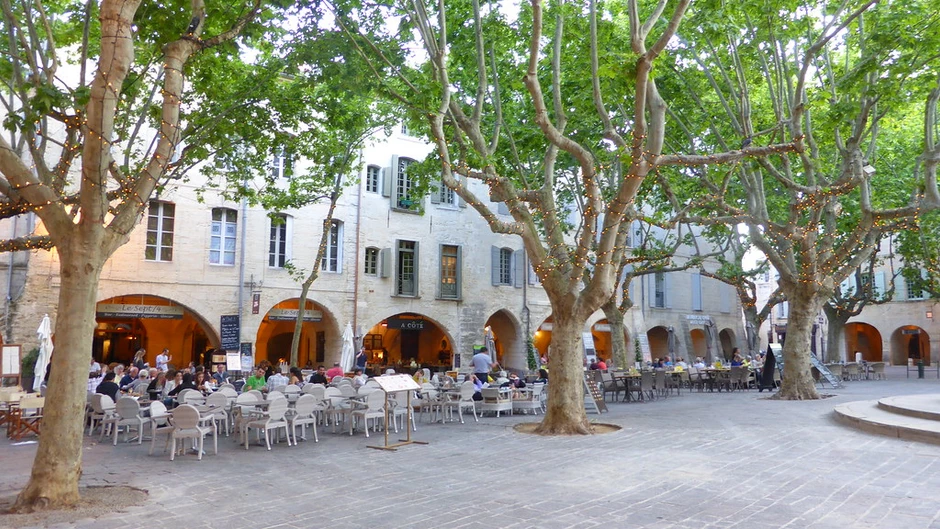 the Place aux Herbes in Uzes 