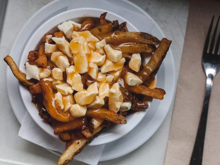 classic poutine with french fries, gravy, and cheese curds