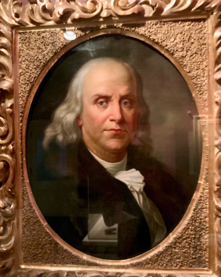 Portrait of Benjamin Franklin the the Chateau Ramezay