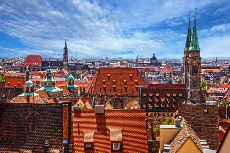 Nuremberg Germany, view from the Kaiserberg Castle