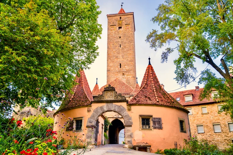 fortified city gate in Rothenberg ob der tauber