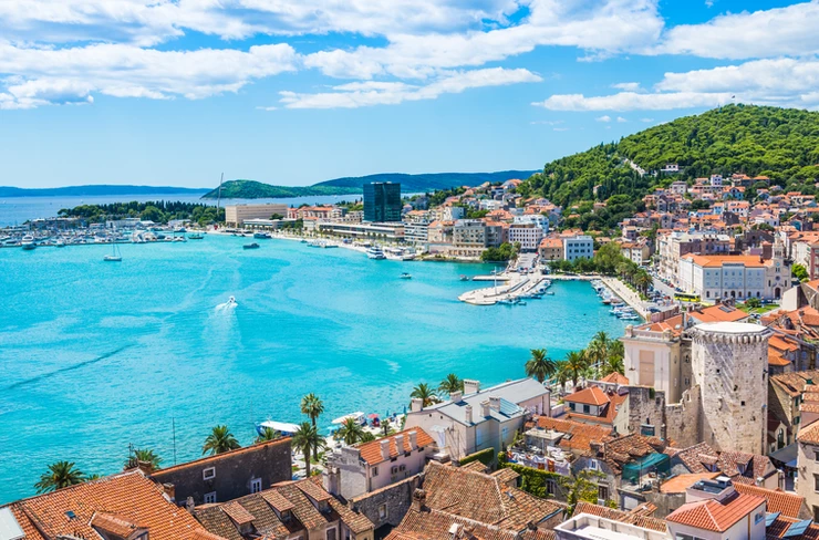 panoramic view of Split Croatia, on the Adriatic Sea