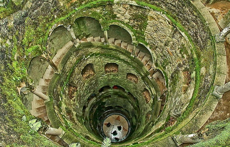 the mysterious masonic initiation well at Quinta da Regaleira in Sintra