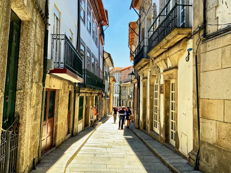 the charming Rua de Santa Maria in Guimaraes