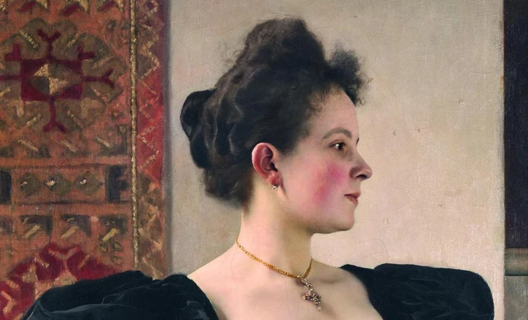 Detail from Portrait of a Woman, 1894 -- this painting shows how beautifully Klimt could draw