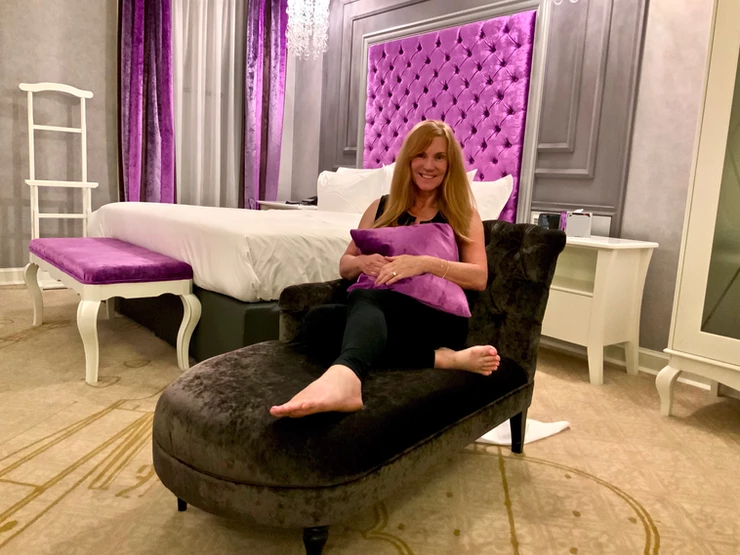 enjoying my suite at the gorgeous Aria Hotel in Budapest