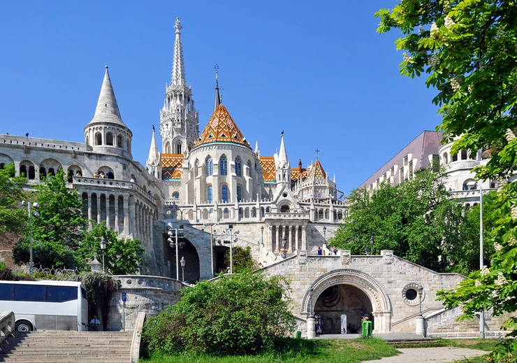 Fisherman's Bastion viewing point in Buda