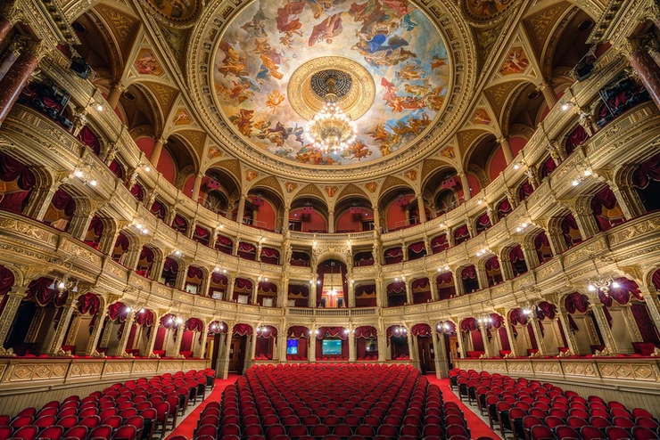 the interior of the Budapest Opera House
