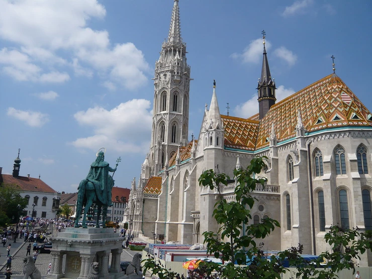 Matthias Church on the Buda side of Budapest, completely renovated in the 19th century