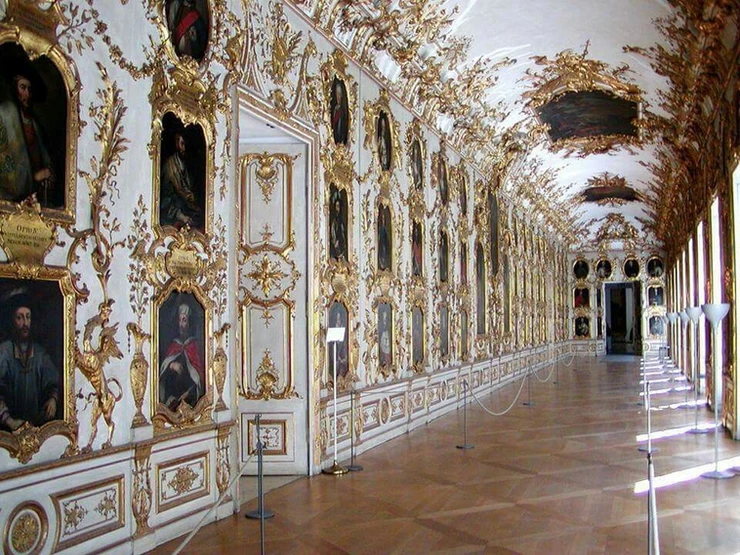 gilded hallway in the Wurzburg Residence