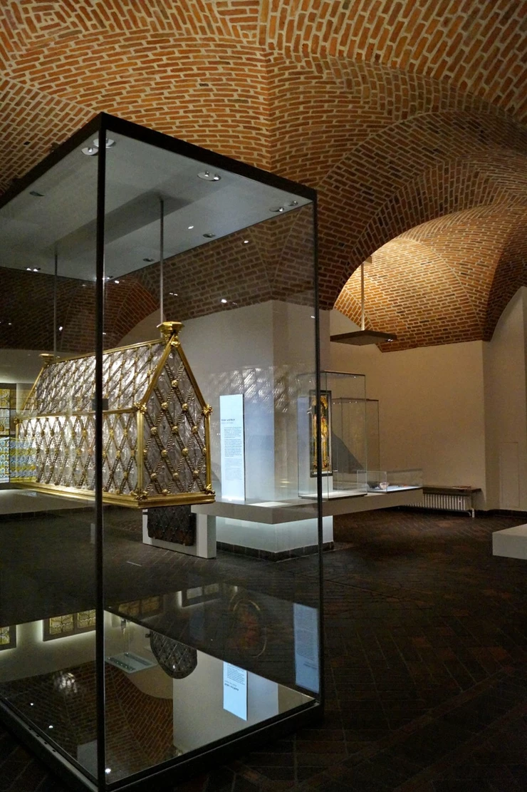reliquary in the medieval section, just look at the exposed brick vaulted ceilings