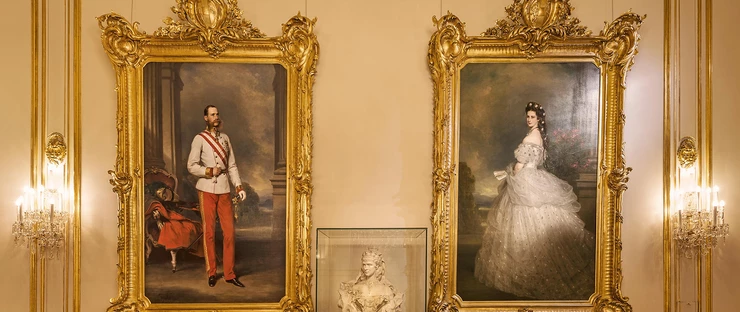portraits of Franz Joseph and Empress Sisi