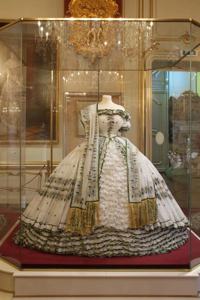  the dress Sisi wore at the ball given on the eve of her departure for her wedding
