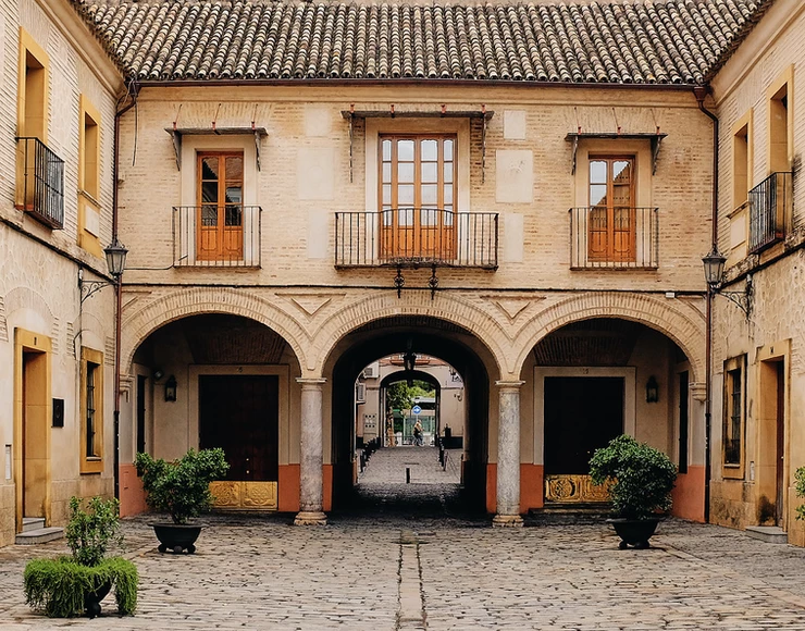 beautiful vintage-y courtyard in Seville