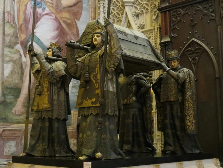 Christopher Columbus tomb in Seville Cathedral 