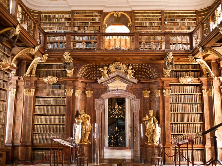 the Baroque library of Melk Abbey