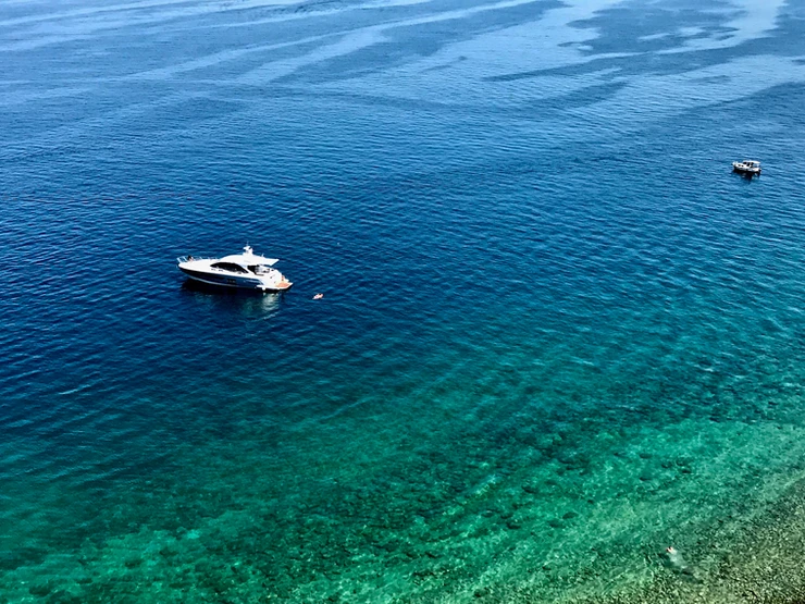 the jewel blue and green Adriatic Sea encircling Piran