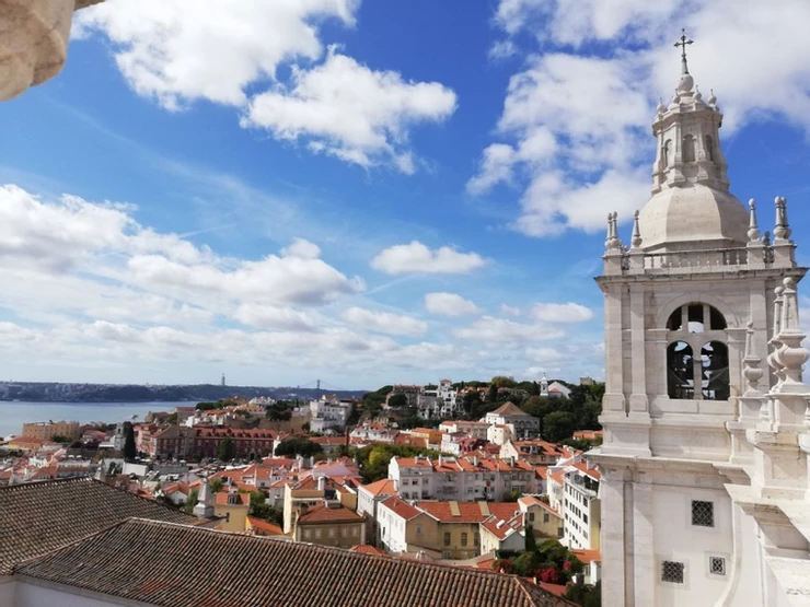 view from the monastery rooftop, one of the best views in Lisbon
