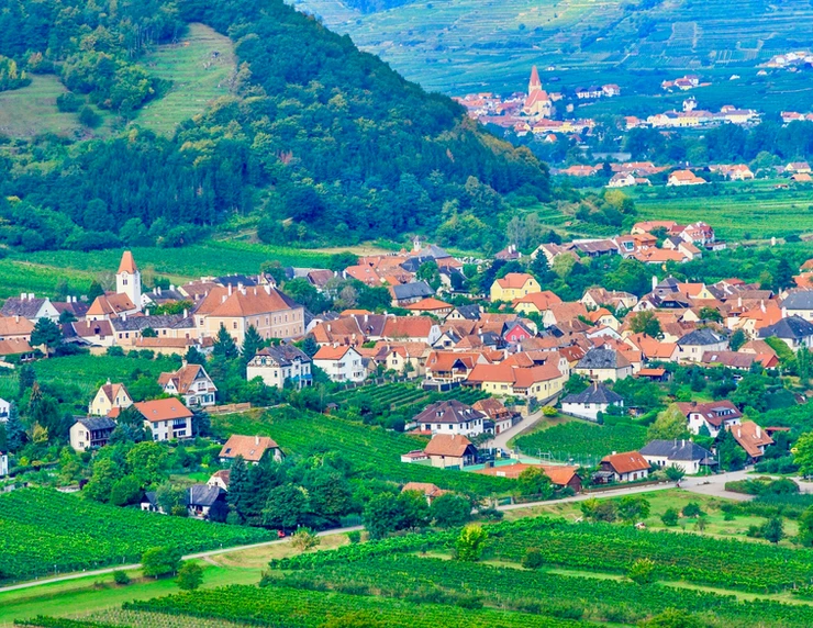 village of Durnstein, a must visit town in the Wachau Valley