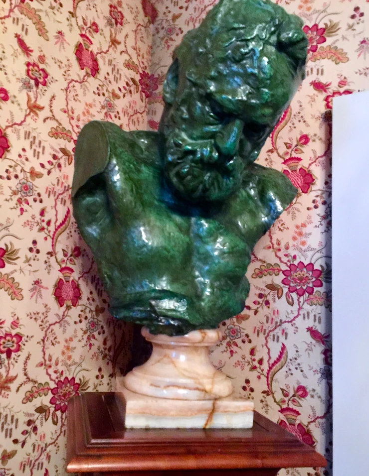 a bust of Victor Hugo by Auguste Rodin