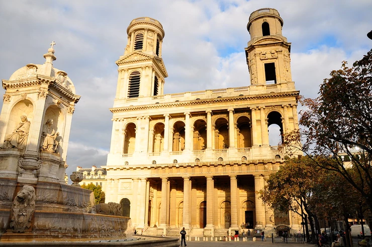 Eglise Saint-Sulpice, with its mismatched towers