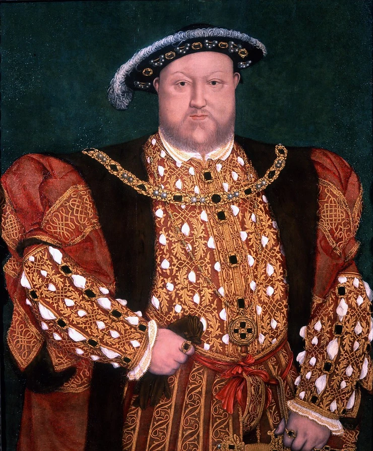 Hans Holbein the Younger, Henry VIII, 1537 -- a famous painting in the British Royal Collection
