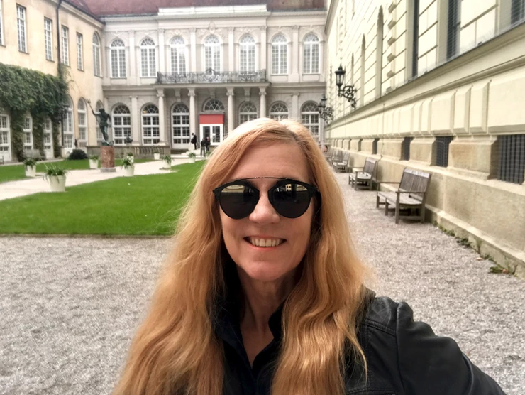 hanging out in a courtyard at the Munich Residenz