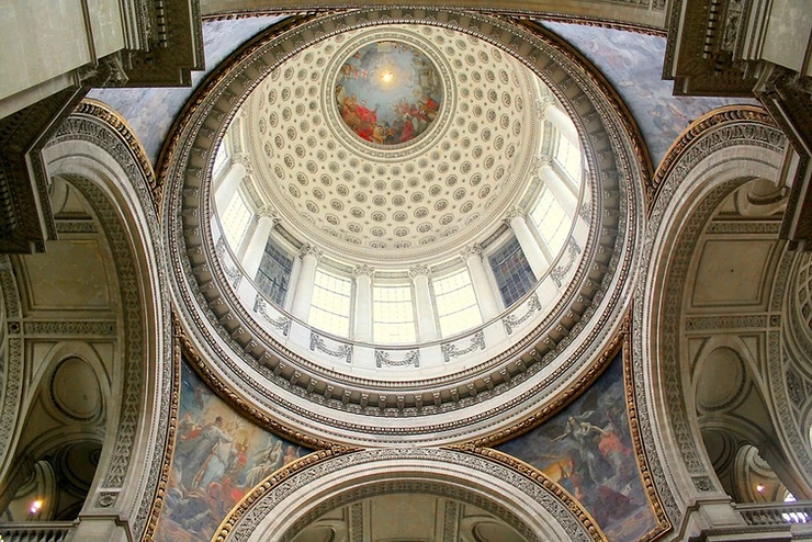 the Pantheon's frescoed triple dome