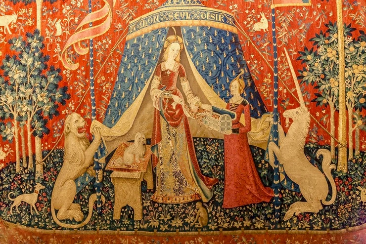 Lady and the Unicorn Tapestry in Paris' Cluny Museum