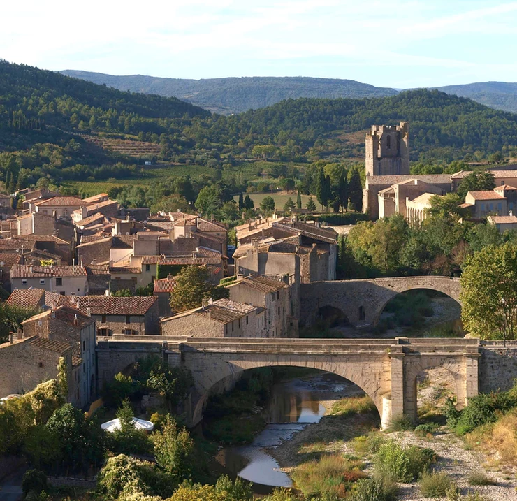 the village of Lagrasse in Occitanie France