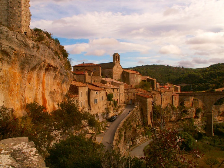 the village of Minèrve in Occitanie France