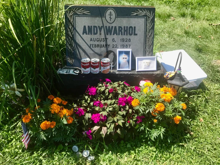 Andy Warhol's grave in a suburb of Pittsburgh, which I visited after my museum experience