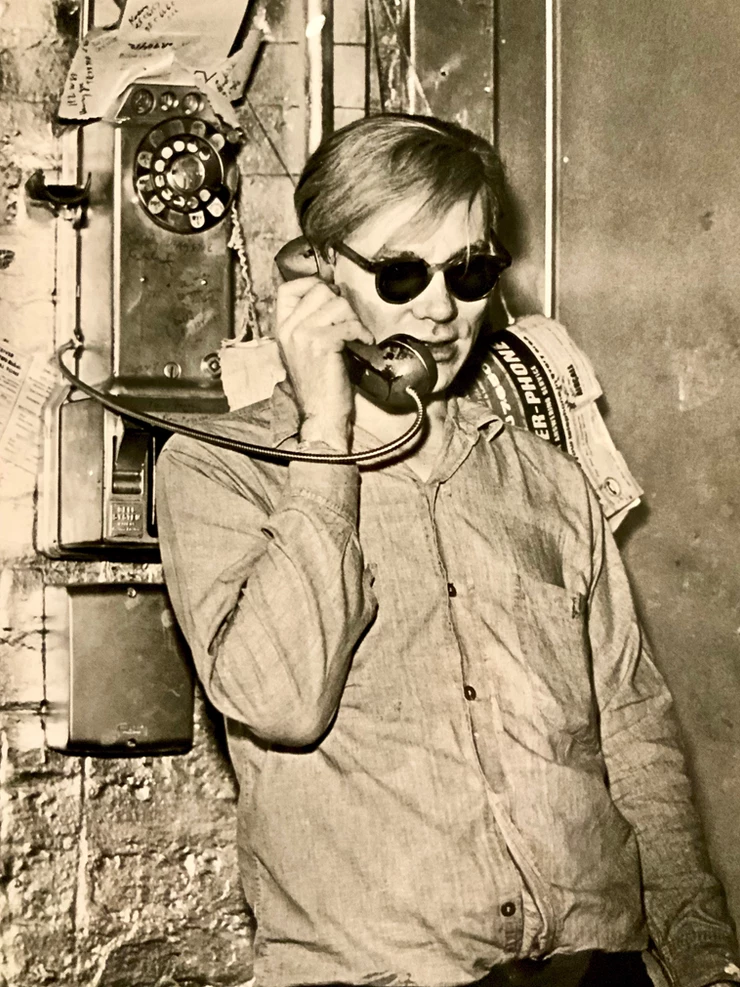 photo of Andy Warhol at the museum
