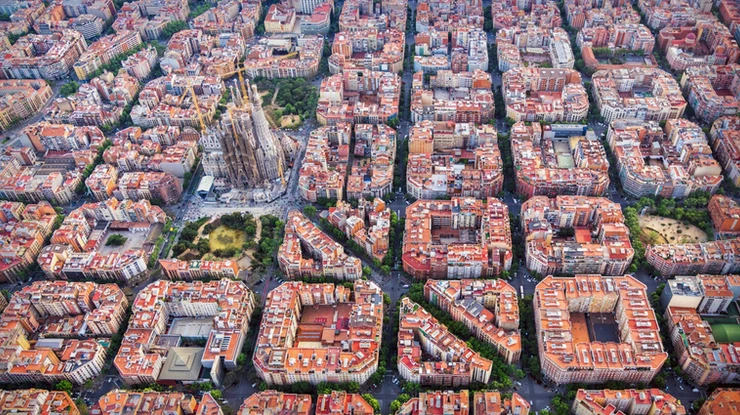 the Eixample district, one of the best places to see Gaudi architecture in Barcelona