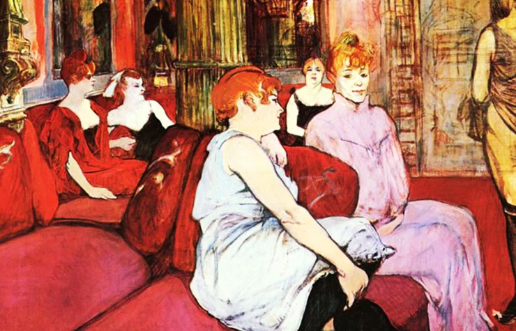 Toulouse-Lautrec, In the Salon at the Rue des Moulins, 1884